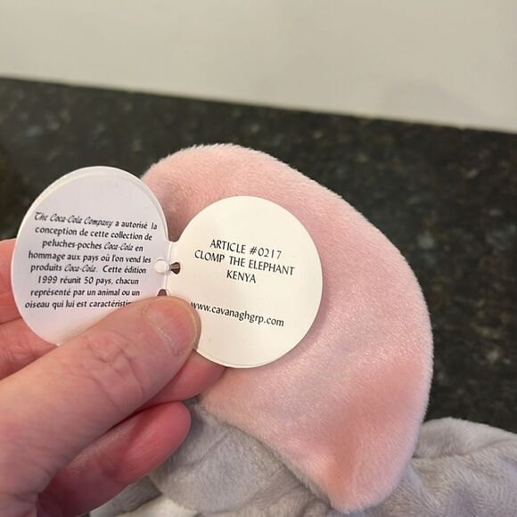 1998 Collectible Clomp the Elephant COCA COLA Kenya Plush With Tags - Picture 10 of 11